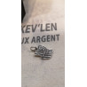 Pendentif drapeau breton argent 925/1000ème