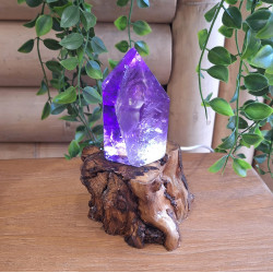 Support bois lumineux