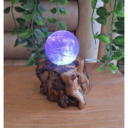 Support bois lumineux