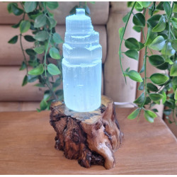 Support bois lumineux