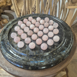 Jeu de solitaire en labradorite