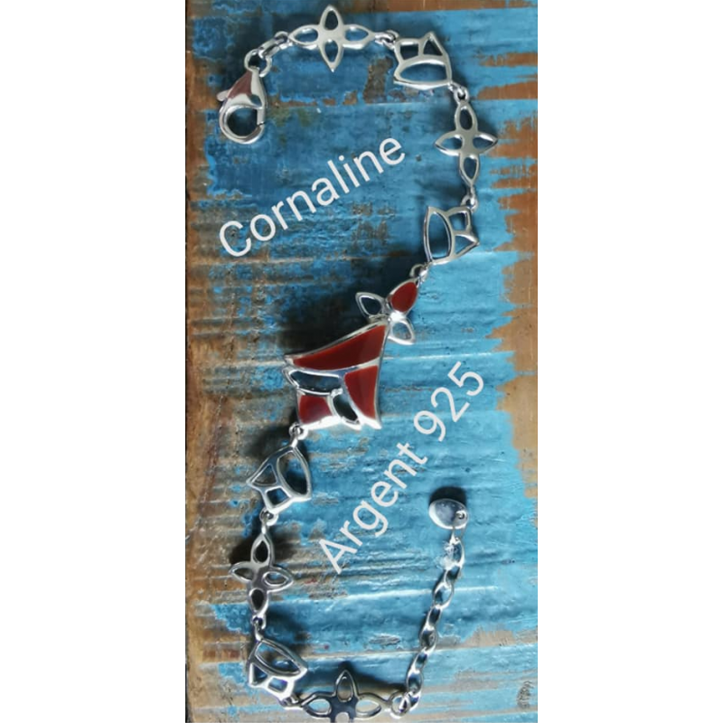 Bracelet Hermine Cornaline